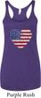 Distressed USA Heart Ladies Tri Blend Racerback Tank Top