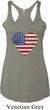 Distressed USA Heart Ladies Tri Blend Racerback Tank Top
