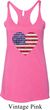 Distressed USA Heart Ladies Tri Blend Racerback Tank Top