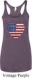 Distressed USA Heart Ladies Tri Blend Racerback Tank Top