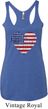 Distressed USA Heart Ladies Tri Blend Racerback Tank Top