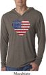 Distressed USA Heart Lightweight Hoodie Shirt