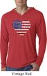 Distressed USA Heart Lightweight Hoodie Shirt