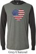 Distressed USA Heart Lightweight Hoodie Tee