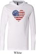Distressed USA Heart Lightweight Hoodie Tee