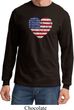 Distressed USA Heart Long Sleeve Shirt