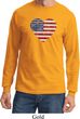 Distressed USA Heart Long Sleeve Shirt