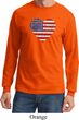 Distressed USA Heart Long Sleeve Shirt