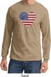 Distressed USA Heart Long Sleeve Shirt