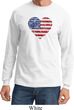 Distressed USA Heart Long Sleeve Shirt