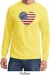 Distressed USA Heart Long Sleeve Shirt