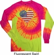 Distressed USA Heart Long Sleeve Tie Dye Shirt
