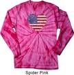 Distressed USA Heart Long Sleeve Tie Dye Shirt