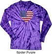 Distressed USA Heart Long Sleeve Tie Dye Shirt