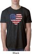 Distressed USA Heart Mens Burnout Shirt