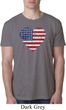 Distressed USA Heart Mens Burnout Shirt
