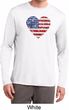 Distressed USA Heart Mens Dry Wicking Long Sleeve Shirt