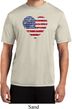 Distressed USA Heart Mens Moisture Wicking Shirt