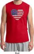 Distressed USA Heart Mens Muscle Shirt