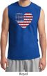 Distressed USA Heart Mens Muscle Shirt