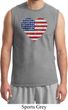 Distressed USA Heart Mens Muscle Shirt