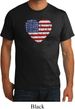 Distressed USA Heart Mens Organic Shirt