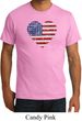 Distressed USA Heart Mens Organic Shirt