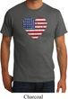 Distressed USA Heart Mens Organic Shirt