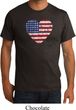 Distressed USA Heart Mens Organic Shirt