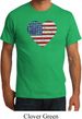 Distressed USA Heart Mens Organic Shirt