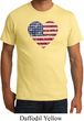 Distressed USA Heart Mens Organic Shirt
