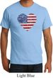 Distressed USA Heart Mens Organic Shirt