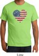 Distressed USA Heart Mens Organic Shirt