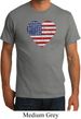 Distressed USA Heart Mens Organic Shirt