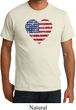 Distressed USA Heart Mens Organic Shirt