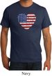 Distressed USA Heart Mens Organic Shirt