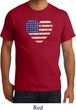Distressed USA Heart Mens Organic Shirt