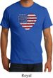 Distressed USA Heart Mens Organic Shirt