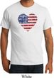 Distressed USA Heart Mens Organic Shirt