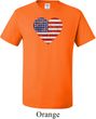 Distressed USA Heart Mens Tall Shirt