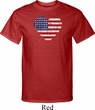 Distressed USA Heart Mens Tall Shirt