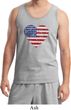 Distressed USA Heart Mens Tank Top