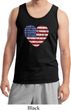 Distressed USA Heart Mens Tank Top