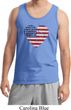 Distressed USA Heart Mens Tank Top