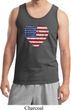 Distressed USA Heart Mens Tank Top