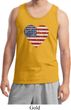 Distressed USA Heart Mens Tank Top