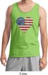 Distressed USA Heart Mens Tank Top