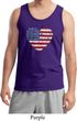 Distressed USA Heart Mens Tank Top