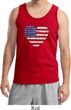 Distressed USA Heart Mens Tank Top