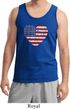 Distressed USA Heart Mens Tank Top